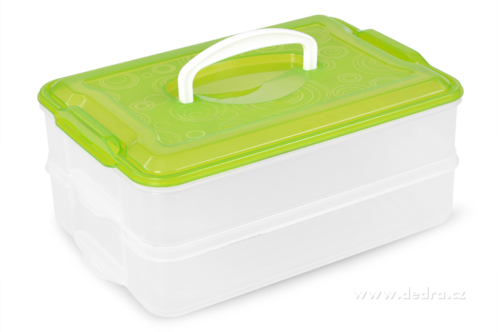 Box na potraviny "Buchtonoš" 2 x 3500ml - zelený Dedra