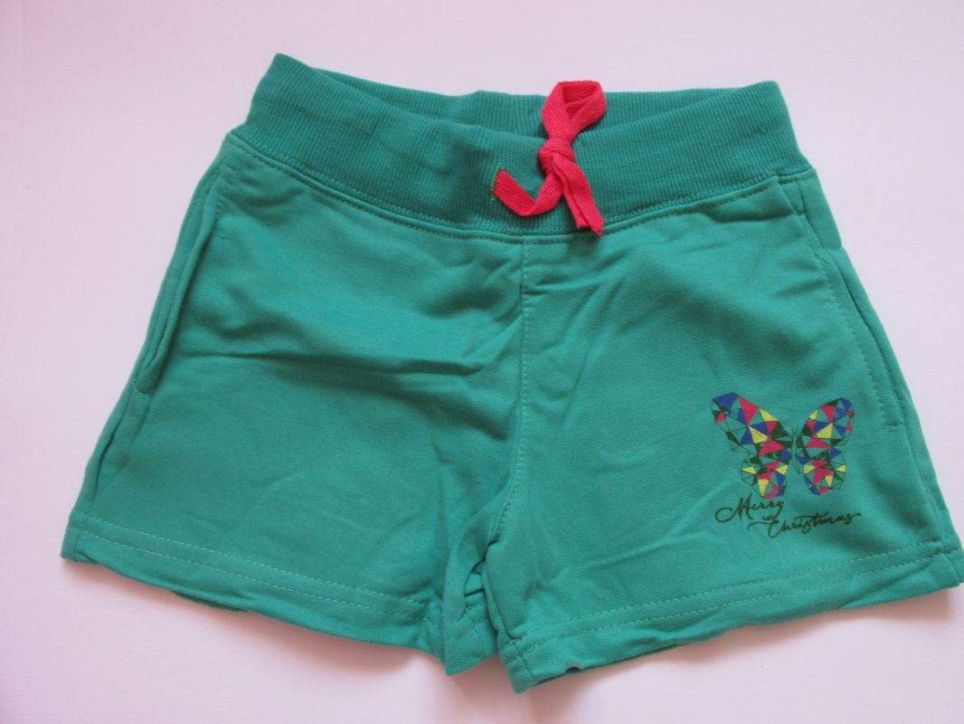Dívčí kraťasy/šortky Kugo zelené, vel. 116-128