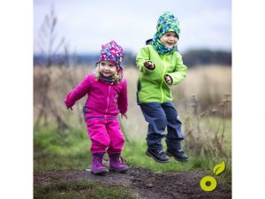 Dětská softshellová bunda Unuo BASIC limetka