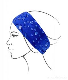 Multifunkční šátek nejen na sport - modrý s bublinkami Dedra