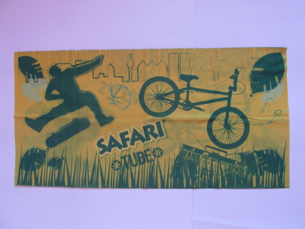 Dedra Multifunkční šátek nejen na sport - zeleno-žlutý safari