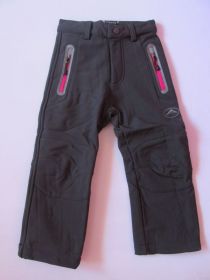 Softshellové kalhoty zateplené Kugo tmavě šedé/růžové