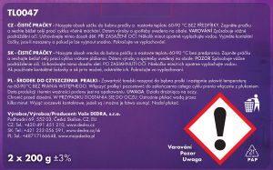 Čistič pračky Kamenožrout 1+1 2x200g pro odstranění vodního kamene Dedra