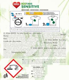 Dedra Prací tablety na bílé prádlo ECOTABS SENSITIVE koncentrované 60 ks