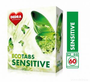 Dedra Prací tablety na bílé prádlo ECOTABS SENSITIVE koncentrované 60 ks