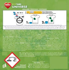 Dedra Prací tablety na bílé i barevné prádlo ECOTABS UNIVERSE koncentrované 60 ks