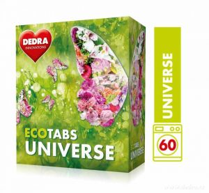 Dedra Prací tablety na bílé i barevné prádlo ECOTABS UNIVERSE koncentrované 60 ks