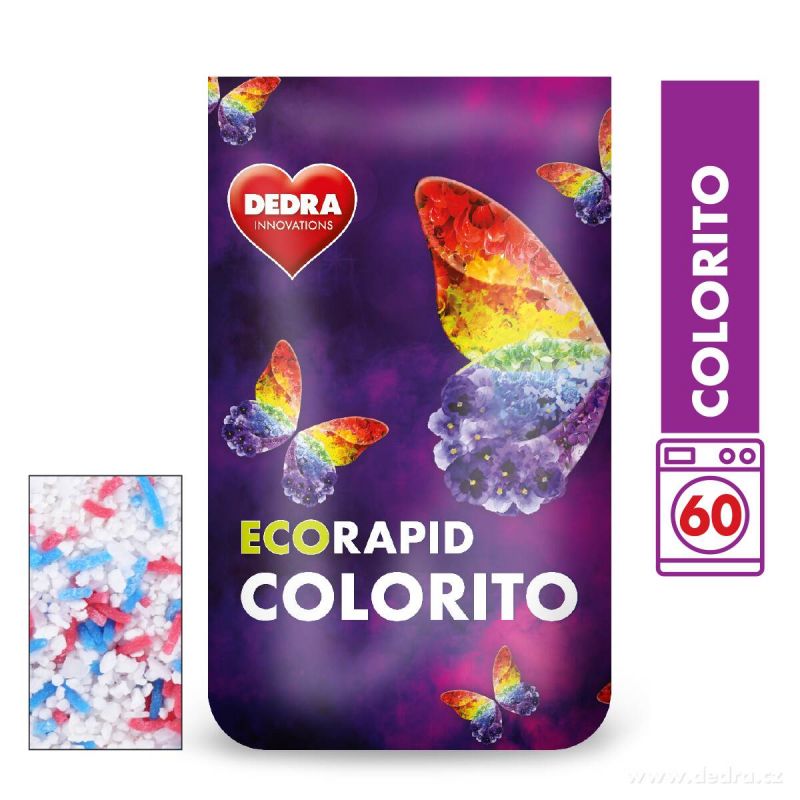 Dedra prášek na barevné prádlo ECORAPID COLORITO 60 praní