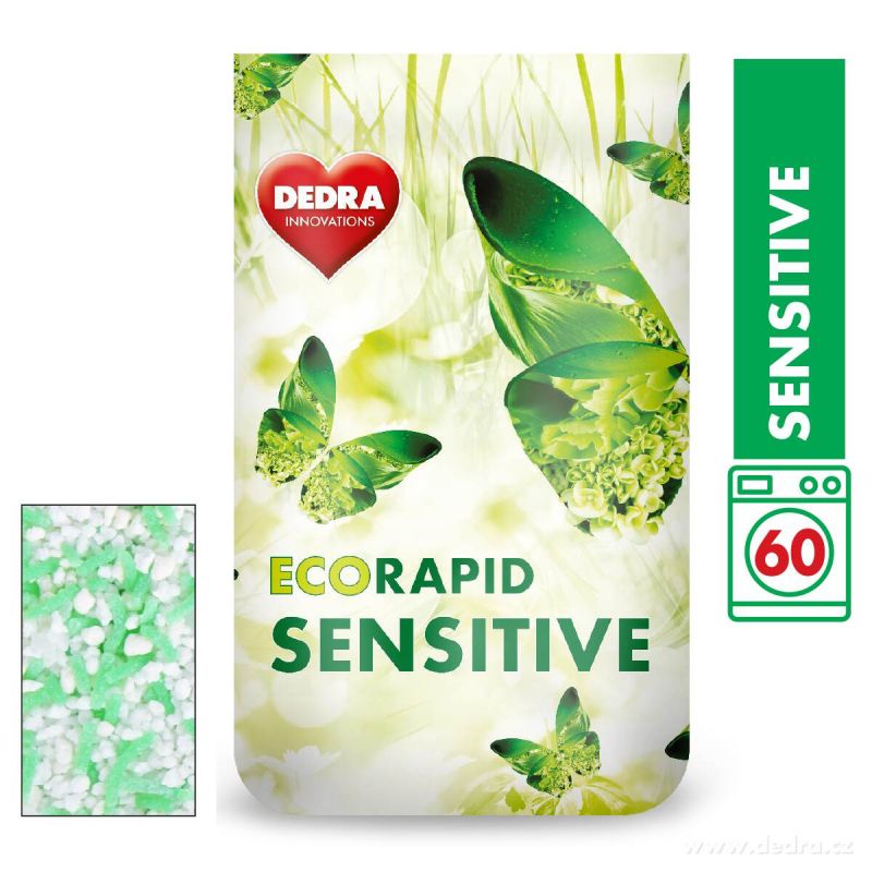 Dedra prášek na bílé prádlo ECORAPID SENSITIVE 60 praní