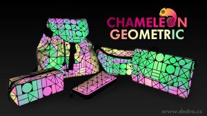Ledvinka CHAMELEON GEOMETRIC reflexně svítící při dopadu světla Dedra