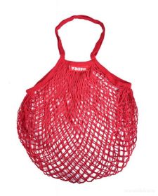 Síťovka stylová nákupní taška červená Dedra