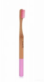 Zubní kartáček GoEco BAMBOO z bambusu s velmi měkkými štětinkami pastelově růžový