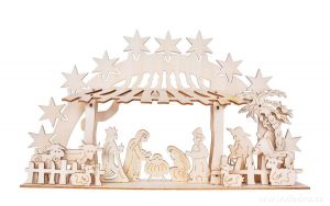 Vánoční dekorace dřevěný betlém sestav a vymaluj si sám - stavebnice Dedra