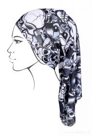 Multifunkční šátek nejen na sport - lebky Dedra