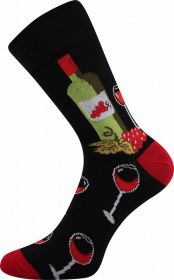 Veselé ponožky VÍNOXX  červená pata Lonka