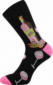 Veselé ponožky VÍNOXX růžová pata Lonka