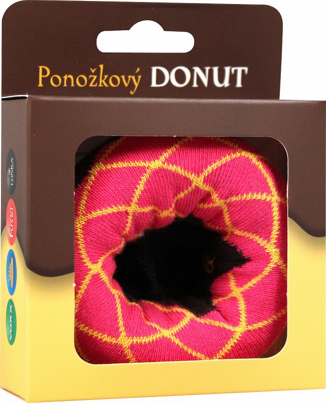 Veselé vánoční DONUT růžovo-černý Lonka Fuski BOMA