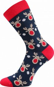 Veselé vánoční ponožky SOBÍCI puntík Lonka
