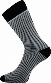 Dámské-dívčí froté ponožky Pruhana - tmavě šedý proužek Boma