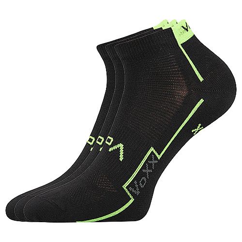 Dámské-pánské sportovní ponožky Kato Boma černé - 3 páry Voxx