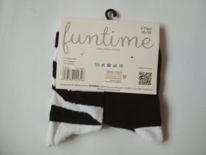 Dámské ponožky černo-bílé - 2 páry Sockswear