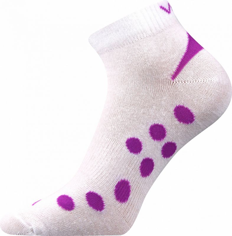 Dívčí - dámské sportovní ponožky Rex 07 - fialový puntík Voxx