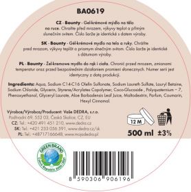 Krémové mýdlo BUBLINO CREAMGEL 500ml - bounty, bez pumpičky Dedra