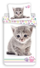 Povlečení bavlna fototisk Kotě - Kitten color 140x200  90x70