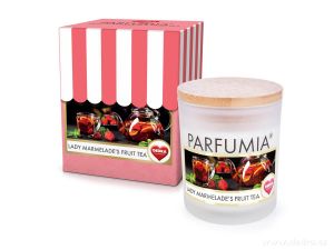 Sójová vonná EKO svíce PARFUMIA® pečený čaj, LADY MARMELADE’S FRUIT TEA, 250 ml