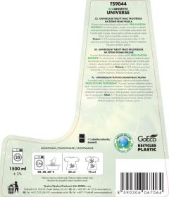 Univerzální eko prací gel na bílé i barevné prádlo Universe ecosensitive 1500ml Vaše Dedra, s.r.o.