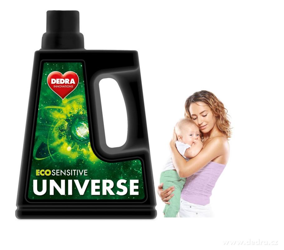 Univerzální eko prací gel na bílé i barevné prádlo Universe ecosensitive 1500ml Vaše Dedra, s.r.o.