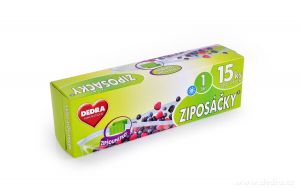 15 ks Ziposáčky opakovaně použitelné potravinové sáčky se zipem Vaše Dedra, s.r.o.