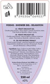 Pěnivý sprchový gel s aloe vera a glycerinem RELAXATION 250 ml Dedra