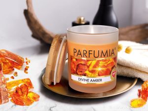 Sójová vonná EKO svíce PARFUMIA® Divine amber 250 ml Dedra