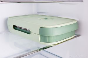 Úložný box na vajíčka VEJCOPÁD až na 18ks vajec, olivový Vaše Dedra, s.r.o.