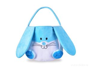 Velikonoční textilní taška na koledu modrá Dedra