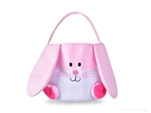 Velikonoční textilní taška na koledu růžová Dedra