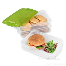 Box na potraviny "Trojobal" 3 x 800ml - zelený Dedra