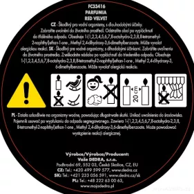 Sójová vonná EKO svíce PARFUMIA® Red velvet 250 ml Vaše Dedra, s.r.o.