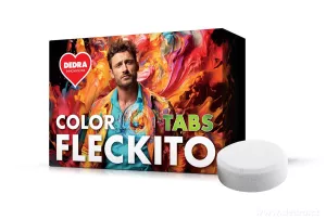Tablety na skvrny na barevném prádle COLOR FLECKITO TABS, 12 tablet