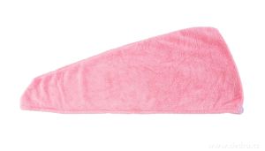 XL Turban na vysoušení vlasů - růžový Dedra