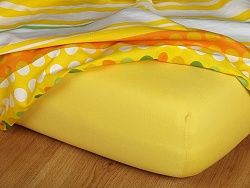 Prostěradlo jersey Dadka Vracov 90/200/18 - tmavě žlutá B