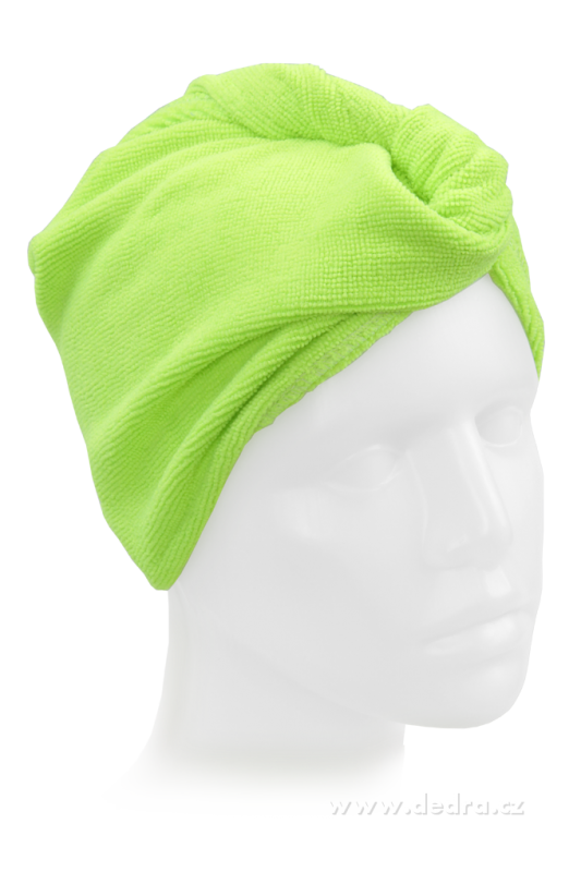 Turban na vysoušení vlasů 2ks - jasně zelený Vaše Dedra, s.r.o.