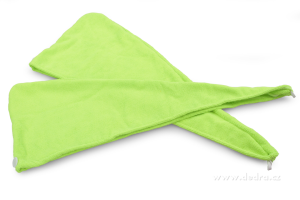 Turban na vysoušení vlasů 2ks - jasně zelený Vaše Dedra, s.r.o.