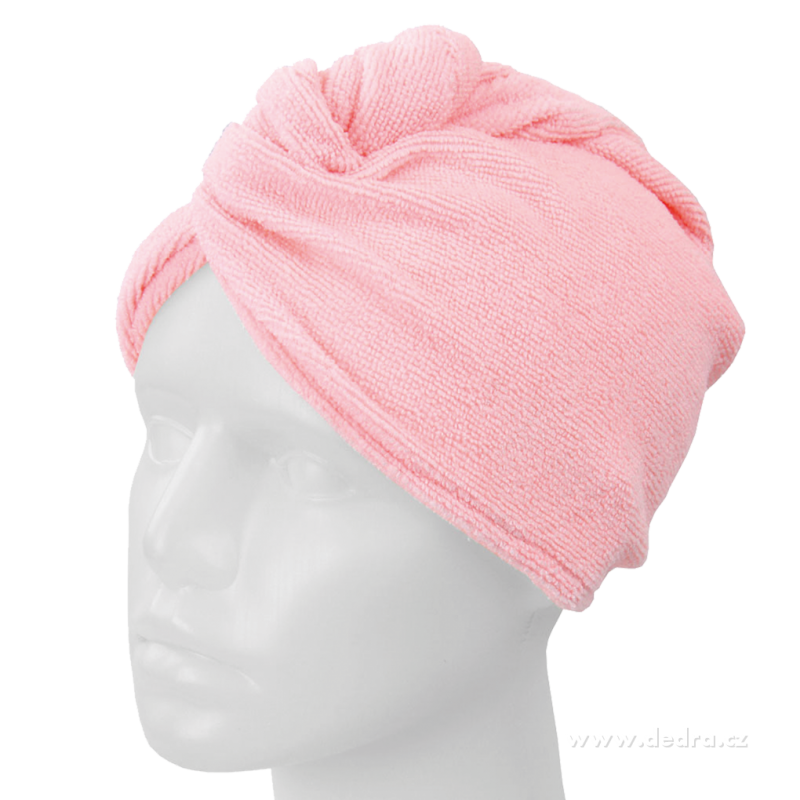 Turban na vysoušení vlasů 2ks - růžový Vaše Dedra, s.r.o.